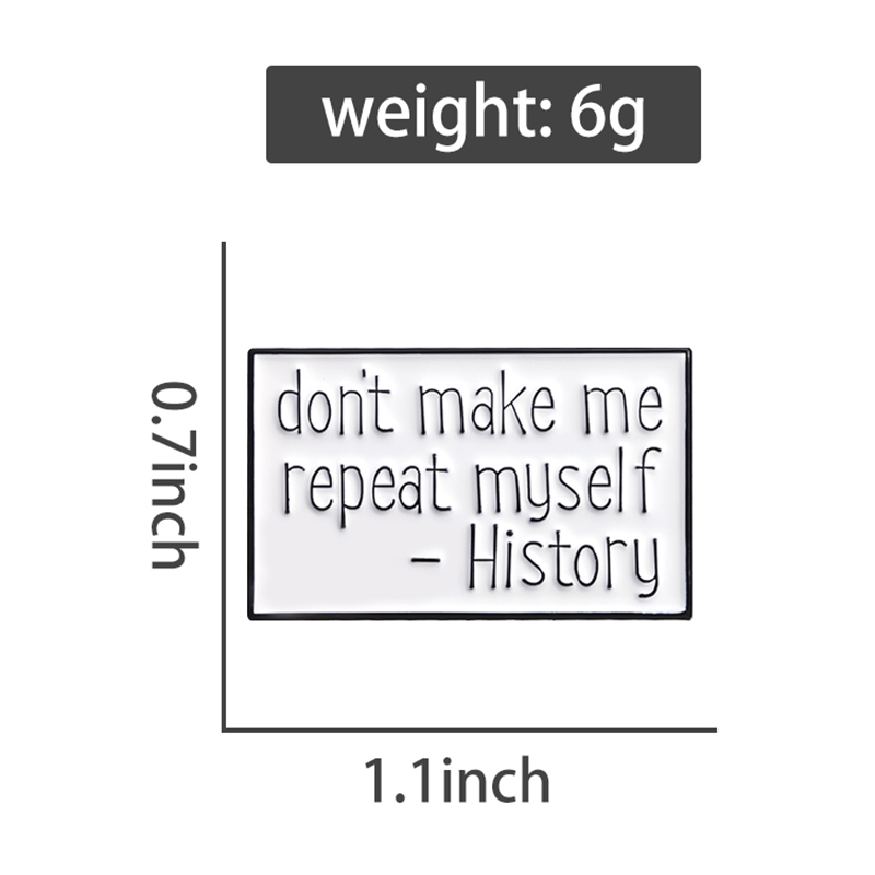 Funny Quotes Enamel Pins Custo - Jewelry Making History ulasan dan harga