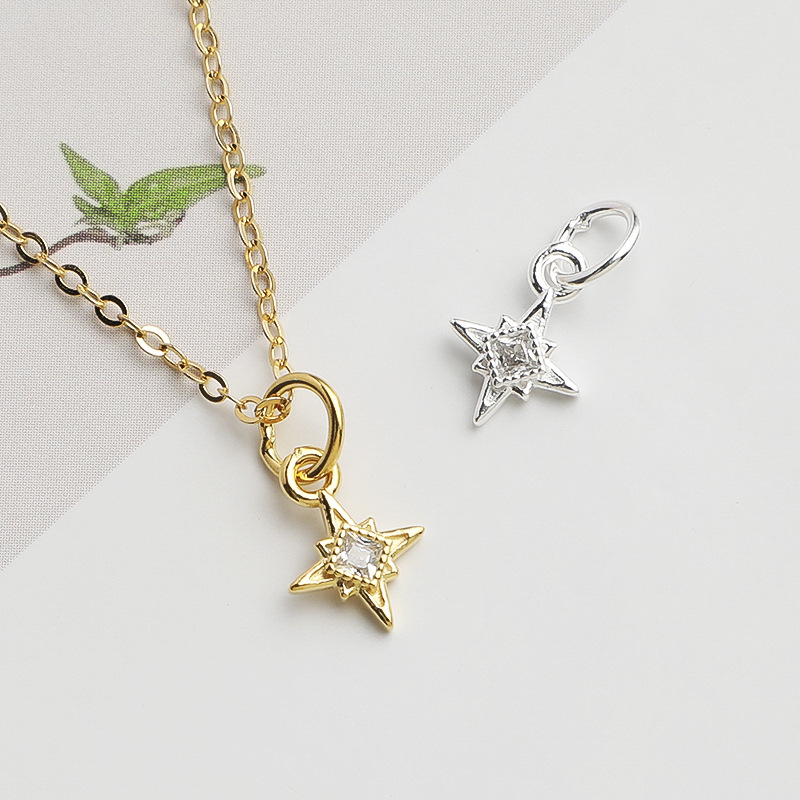 925 Silver North Star Charm Sq - Jewelry Making In La ulasan dan harga