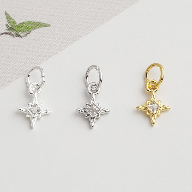 925 Silver North Star Charm Sq - Jewelry Making In La ulasan dan harga