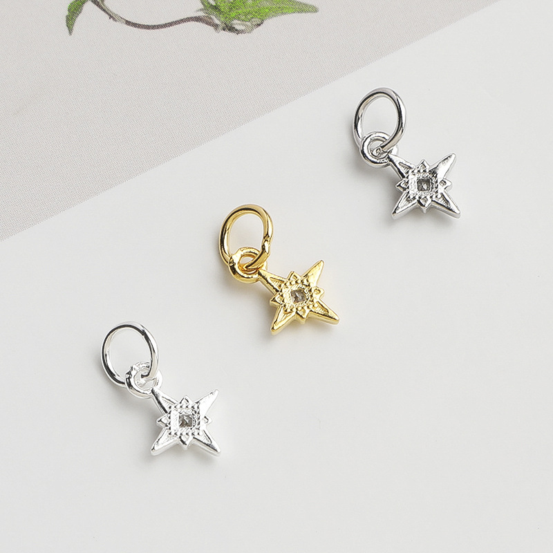 925 Silver North Star Charm Sq - Jewelry Making In La ulasan dan harga