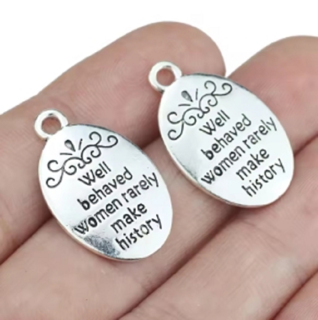 10 Pcs/Lot Oval Antique Silver - Jewelry Making History ulasan dan harga