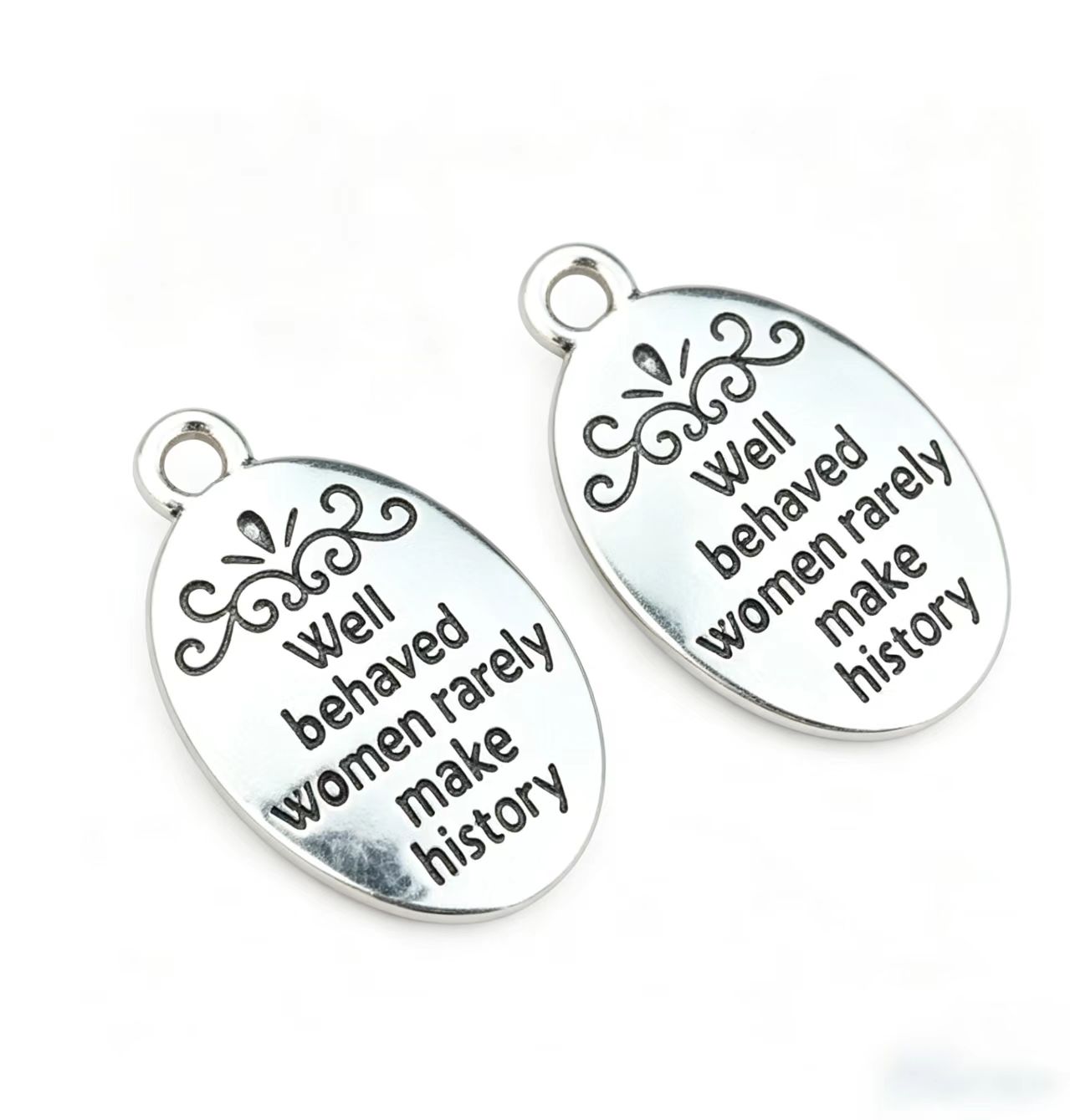 10 Pcs/Lot Oval Antique Silver - Jewelry Making History ulasan dan harga