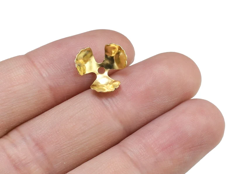 100pcs Brass Bead Caps, Floral - Jewelry Making Gemstones ulasan dan harga