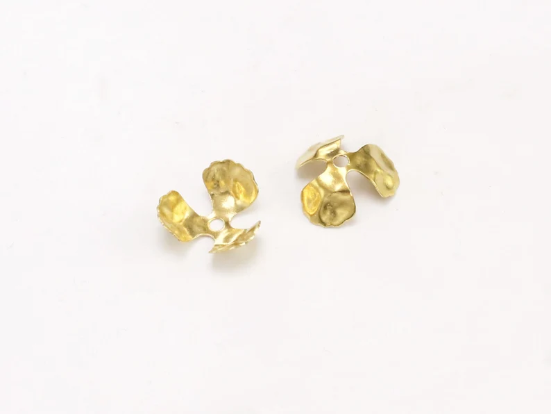 100pcs Brass Bead Caps, Floral - Jewelry Making Gemstones ulasan dan harga