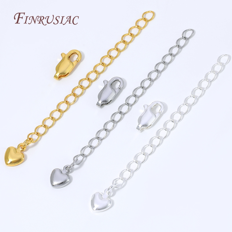 18K Gold Silver Plated Extensi - Lobster Clasp Silver ulasan dan harga