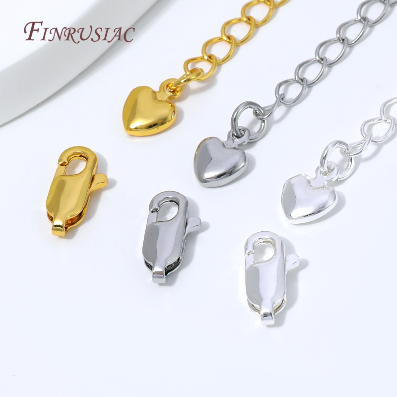 18K Gold Silver Plated Extensi - Lobster Clasp Silver ulasan dan harga