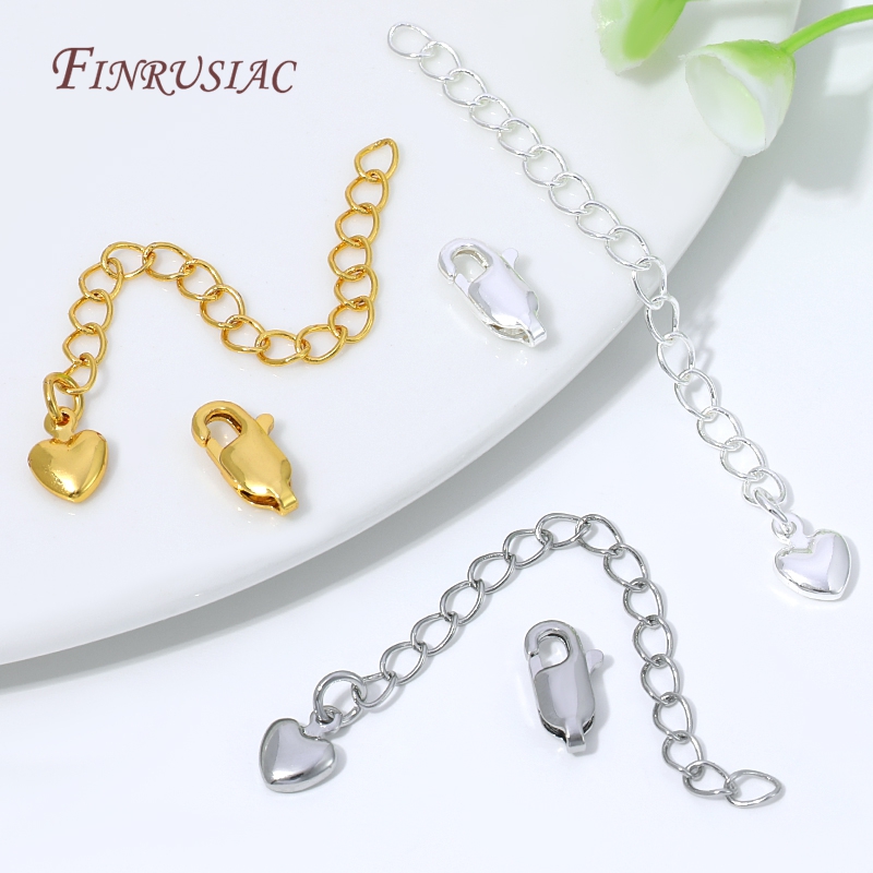 18K Gold Silver Plated Extensi - Lobster Clasp Silver ulasan dan harga