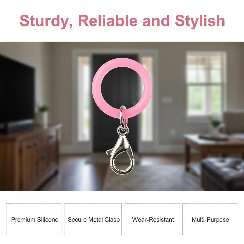 Silicone Umbrella Handle Rings - Lobster Clasp Silver ulasan dan harga