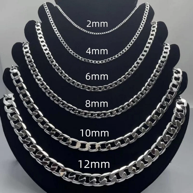 Men's 925 Sterling Silver Neck - Lobster Clasp Silver ulasan dan harga