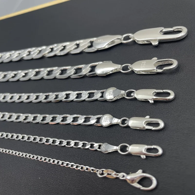 Men's 925 Sterling Silver Neck - Lobster Clasp Silver ulasan dan harga