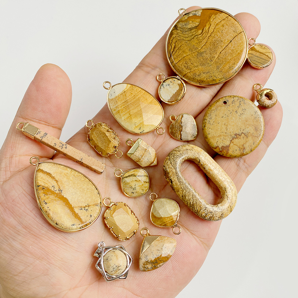 Wholesale Natural Picture Jasp - Jewelry Making Gemstones ulasan dan harga