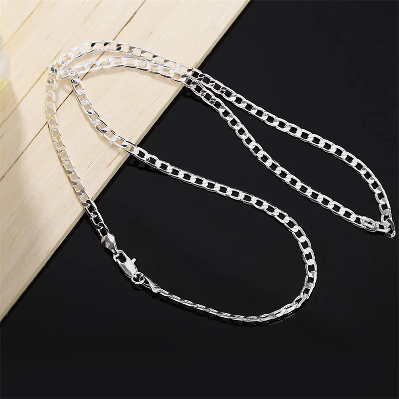 Men's 925 Sterling Silver Neck - Lobster Clasp Silver ulasan dan harga