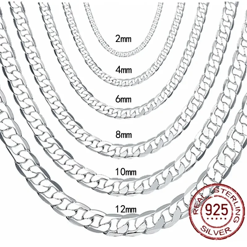 Men's 925 Sterling Silver Neck - Lobster Clasp Silver ulasan dan harga