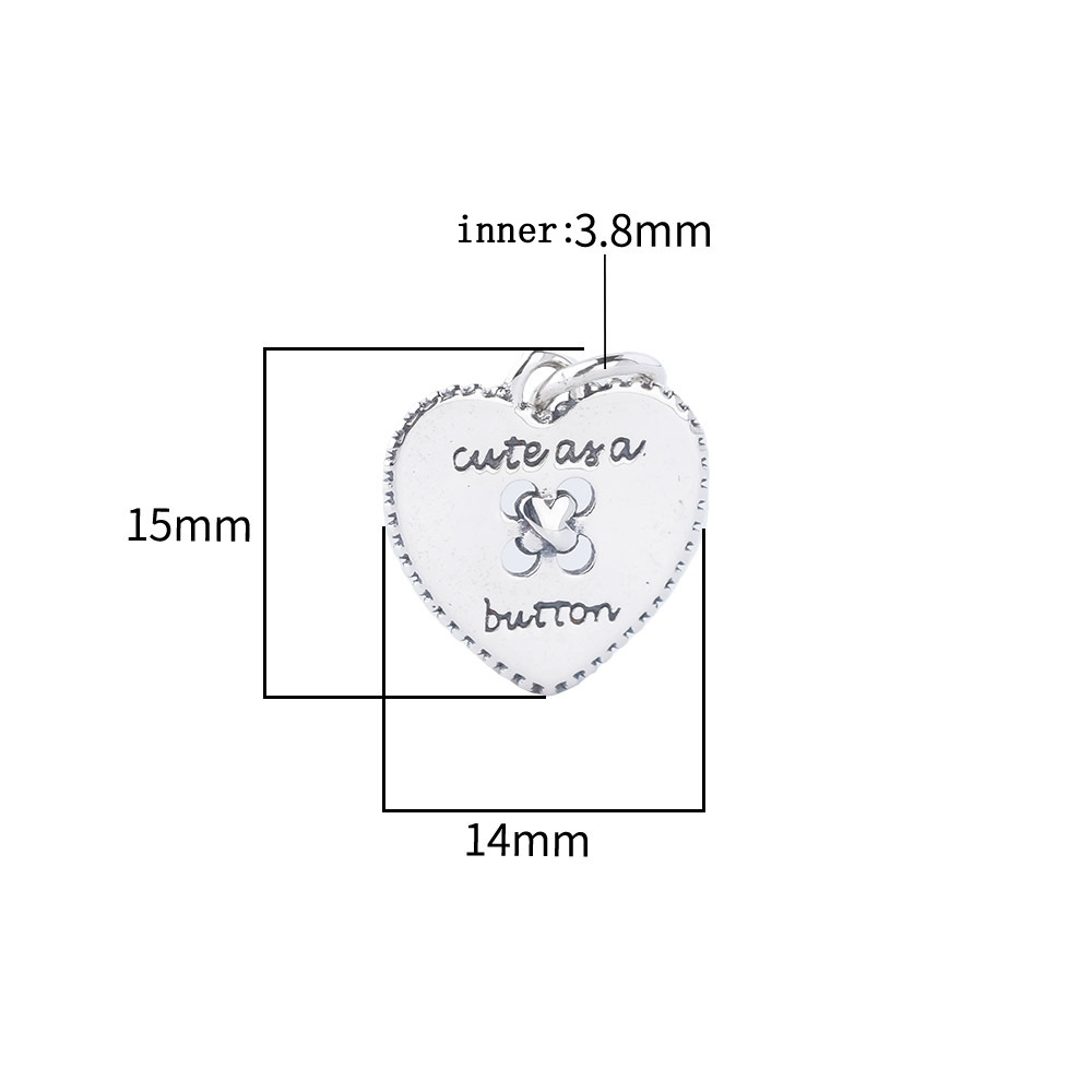 925 Sterling Silver Heart Butt - Jewelry Making In La ulasan dan harga