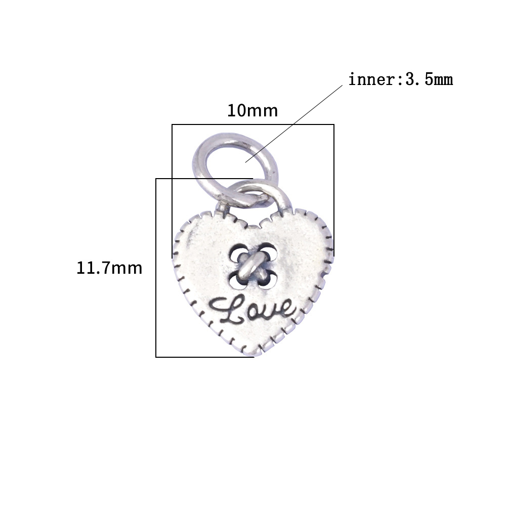 925 Sterling Silver Heart Butt - Jewelry Making In La ulasan dan harga