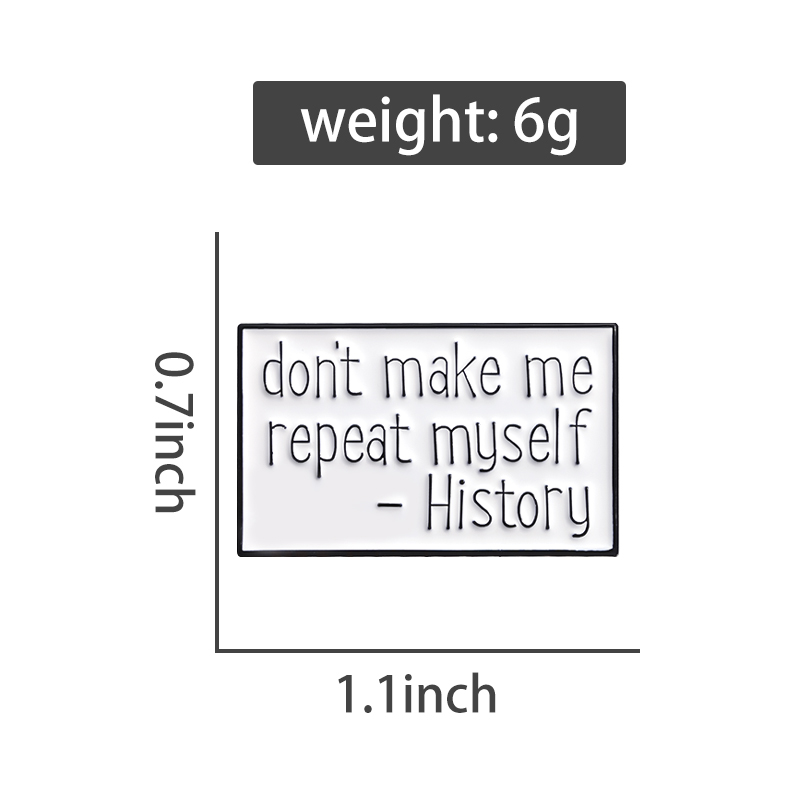 Funny Quotes Enamel Pins Custo - Jewelry Making History ulasan dan harga