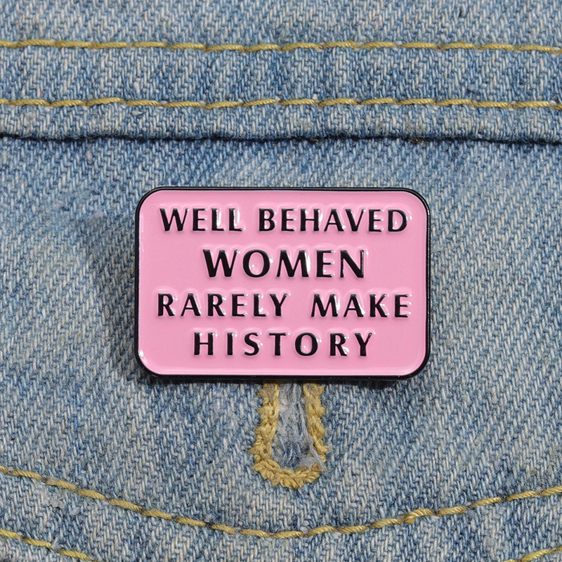 Feminist Enamel Pins Well Beha - Jewelry Making History ulasan dan harga