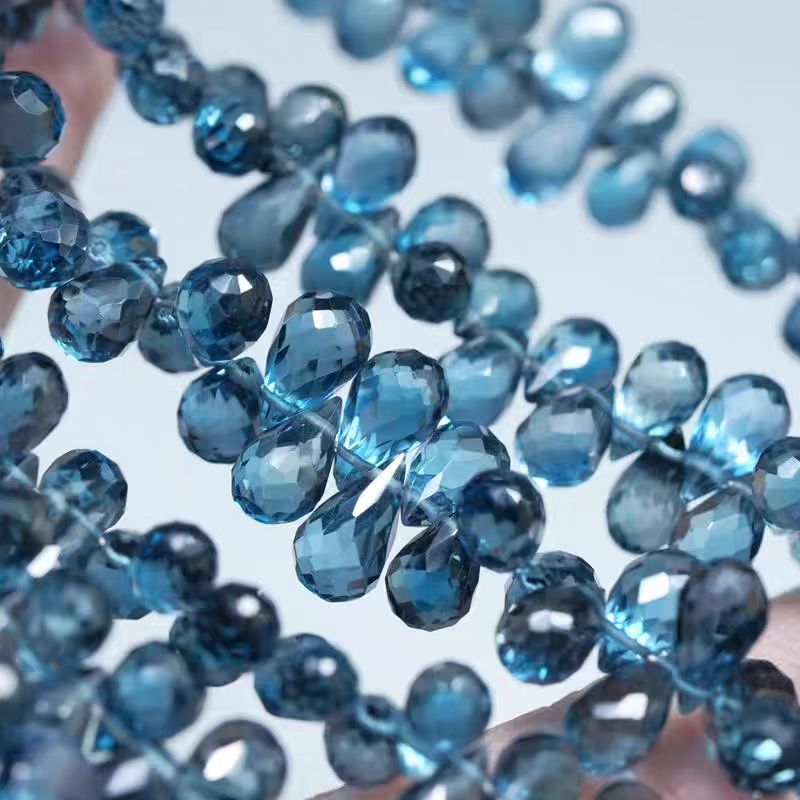 6A London blue Topaz drop face - Jewelry Making London ulasan dan harga