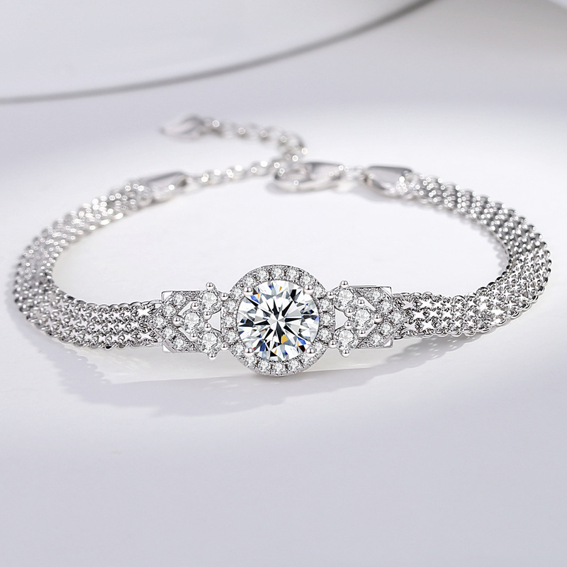 New 2 Carat D Color VVS1 Moiss - Lobster Clasp Silver ulasan dan harga
