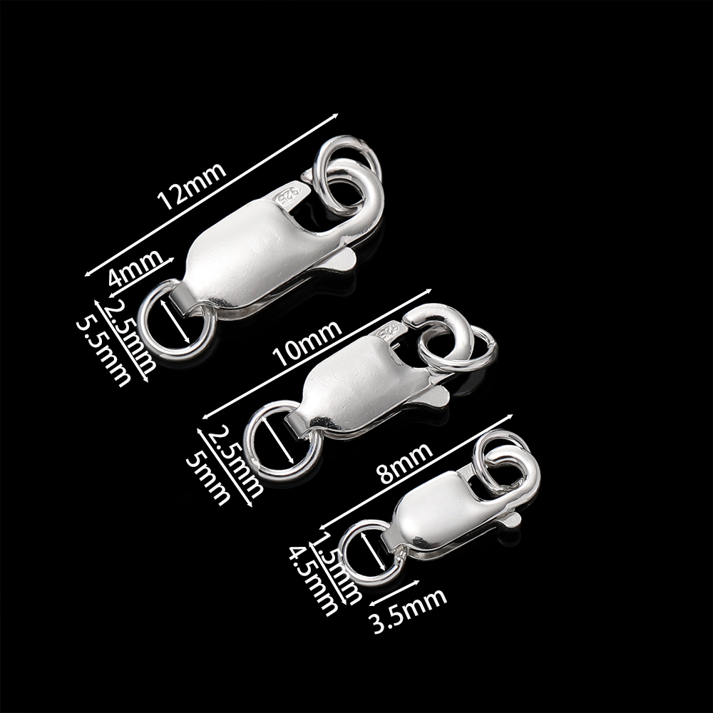 2Pcs Solid Silver Lobster Clas - Lobster Clasp Silver ulasan dan harga