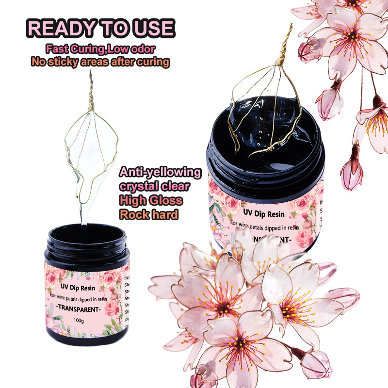 40/100/200g UV Dip Resin Glue  - Jewelry Making At Home ulasan dan harga