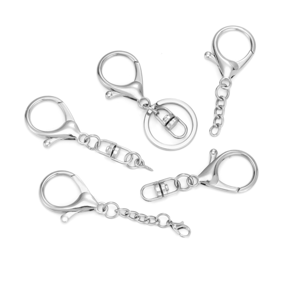 10Pcs Silver Color Large Lobst - Lobster Clasp Silver ulasan dan harga