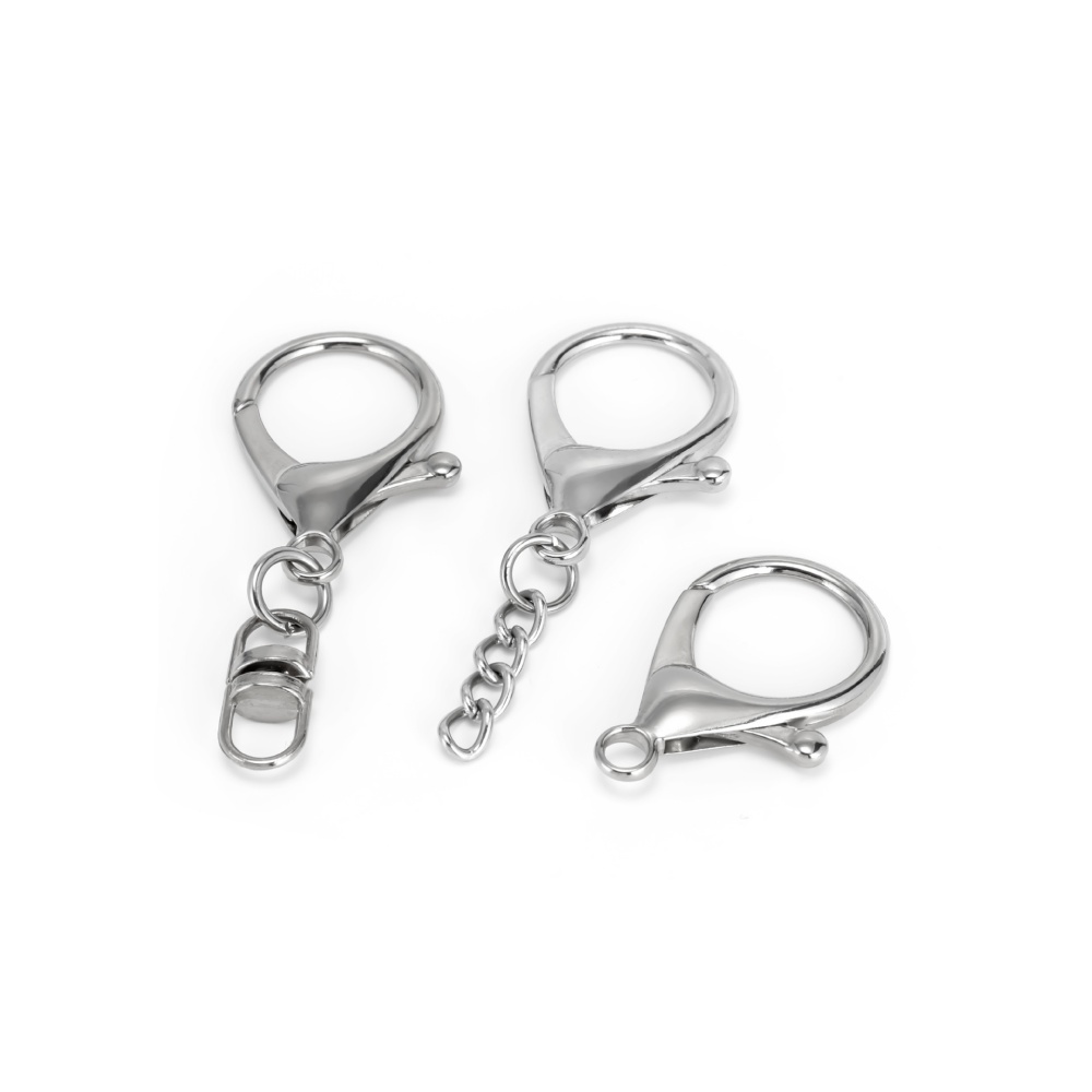10Pcs Silver Color Large Lobst - Lobster Clasp Silver ulasan dan harga